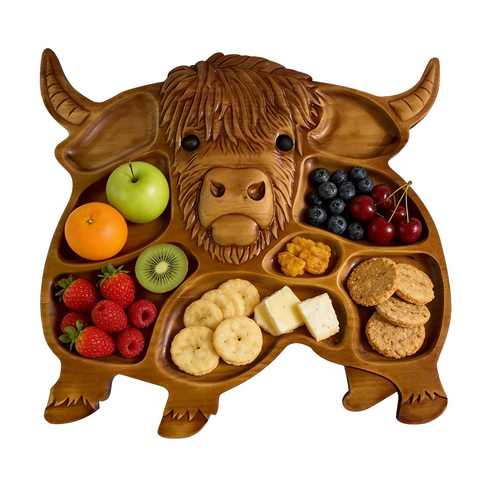 Planche à découper en bois Highland Cow idée cadeau originale pour apéro
