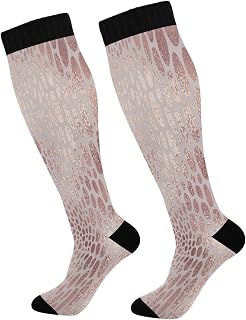 874 Crew Athletic Socks Elegant Rose Gold Imitation Running Socks Funny Walking Socks Casual Calf Socks For Hiking Travel Running 40cm