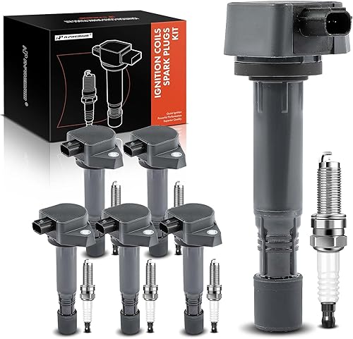 A-Premium Juego de 6 bobinas de encendido y bujías de iridio compatibles con Honda Pilot 2009-2015, Ridgeline 2009-2014 y Acura RDX 2013-2015, ZDX