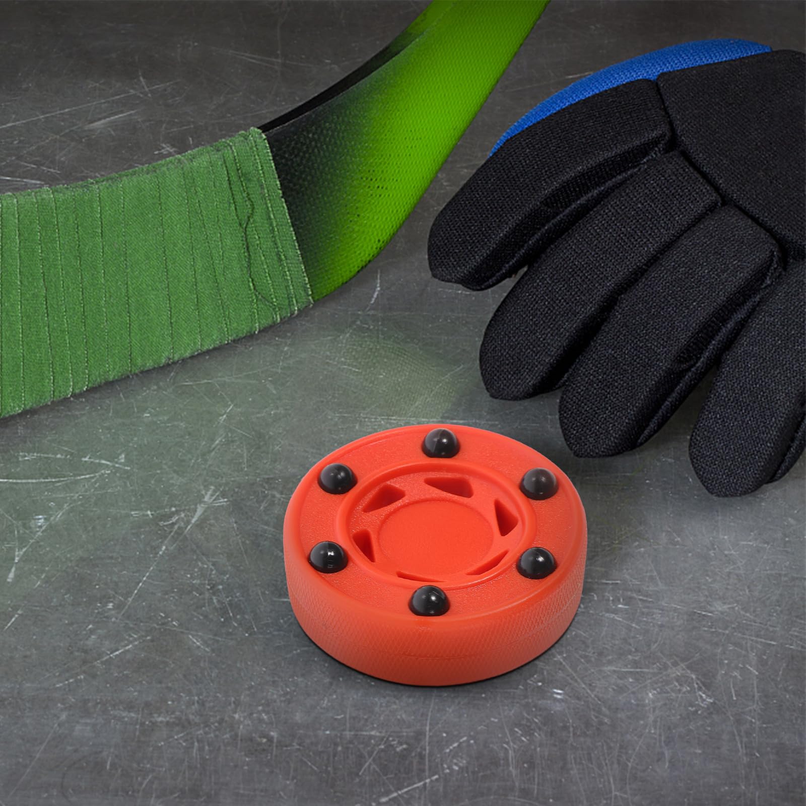 YARNOW Puck da Hockey su Rotelle Rosso, 2 Pezzi, Allenamento e Gara