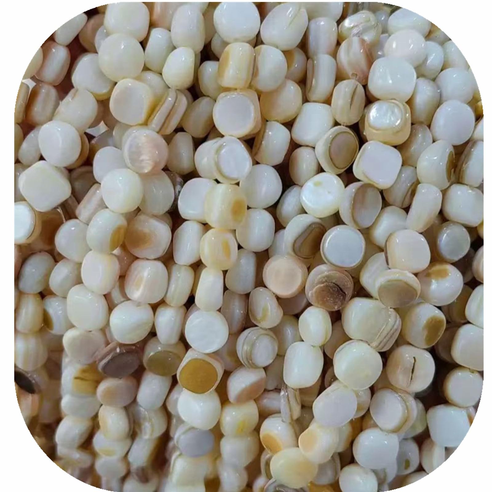 Perles de coquillage écrasées pour fabrication de bijoux et accessoires en pierre naturelle