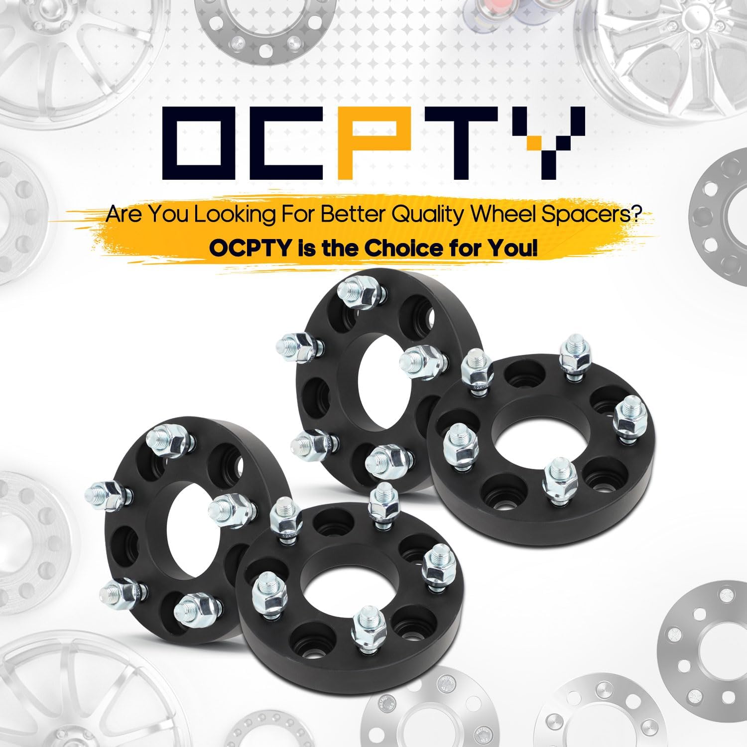 OCPTY 4Pcs Wheel Spacers 5x110 to 5x114.3 Wheel Adapters 25mm Thread 12x1.5 Center Bore 65.1mm for Chevrolet Cobalt HHR for Pontiac G5 G6