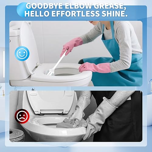 Miniatura 5 de Cepillo eléctrico para inodoro, ultra silencioso y potente, IPX7 impermeable autolimpiante para inodorobañeralechada, limpiador giratorio