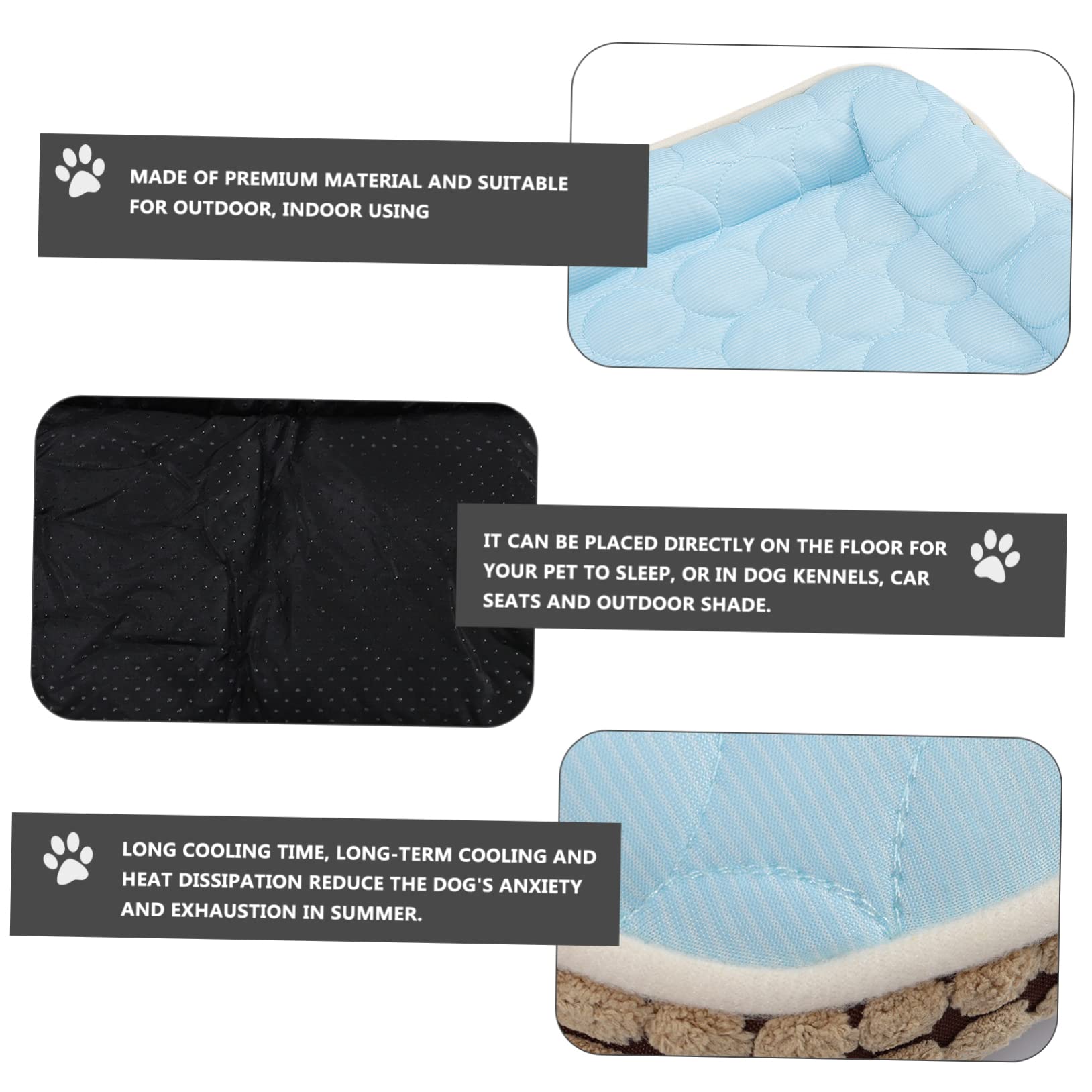 Happyyami Tappetino Refrigerante per Cane in Cotone, Pieghevole, per Cuccia e Sedili, Aiuta a Dissipare Calore in Estate, Comodo e Pratico