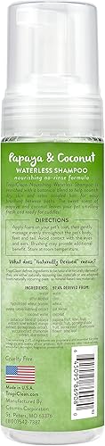 Miniatura 32 de TropiClean No Rinse Waterless Cat Shampoo Dandruff Treatment Moisturizing Dry Shampoo for Dry Skin USA Made Aqua de Coco Scent 7.4oz.