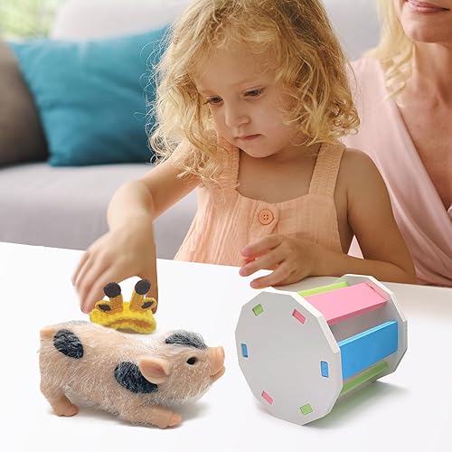 Miniatura 4 de Mini cerdo de silicona realista de 5 pulgadas, cerdo de silicona elástico de cuerpo completo, muñeca de bebé de silicona, muñeca de cerdo realista