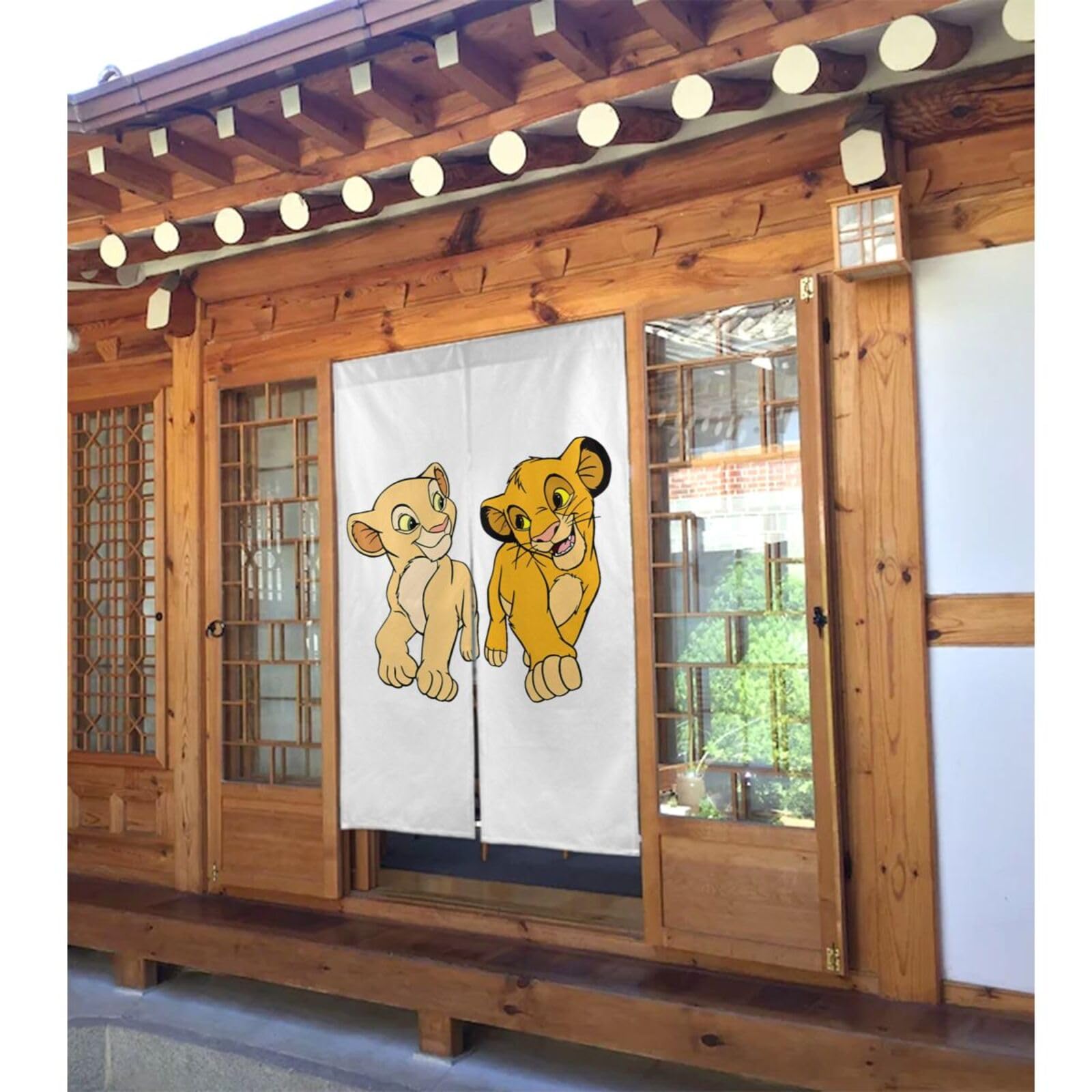 Amazon｜網戸カーテン ライオン・キング のれん ドアカーテン ロング