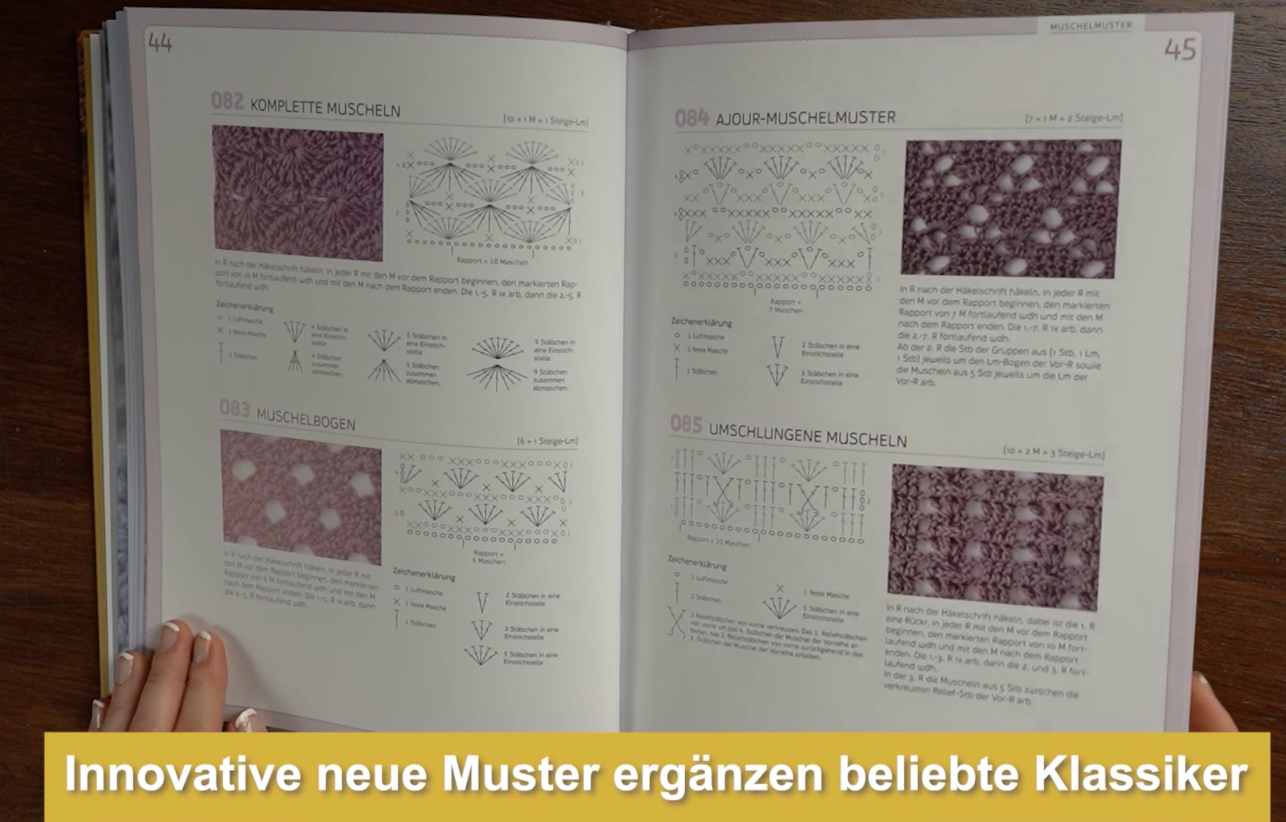 Häkelmuster. Die Sammlung: 400 Muster: Grundmuster, Muschelmuster, Noppenmuster, Reliefmuster, Wellen- und Zickzackmuster, Granny Squares u.v.m. (Standardwerk)