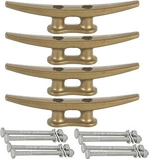 6 inch Dock Cleats Boat Cleats 4 Pack, Boat Dock Cleats Rope Cleat with Hardware Ideal for Boat, Decks, Piers for Tying up Boats,Marine Decor,Boat Ties - 3 Color