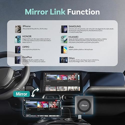 Miniatura 4 de OTTOCAST Car TV Mate Max, convertidor de Fire TV Stick 2025 y adaptador de espejo de pantalla para CarPlayAndroid Auto, adaptador HD HDMI para
