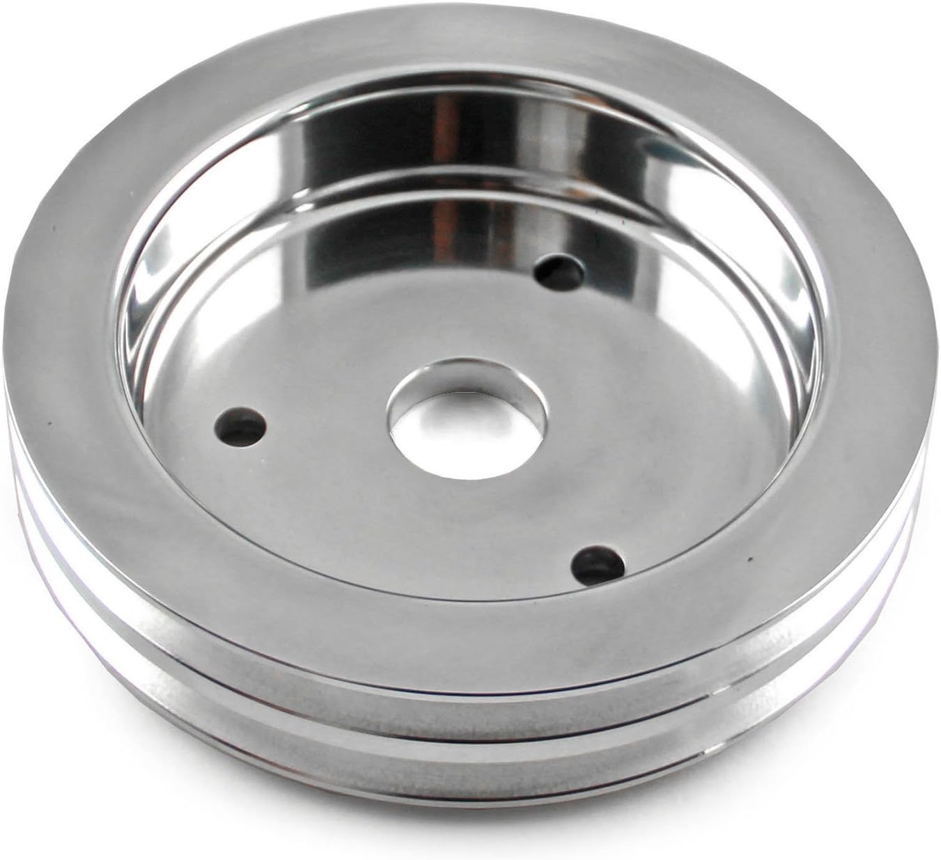 Speedmaster PCE239.1002 Compatible with Chevy BBC 454 Billet Aluminum Short Water Pump Swp 2 Groove Crank Pulley