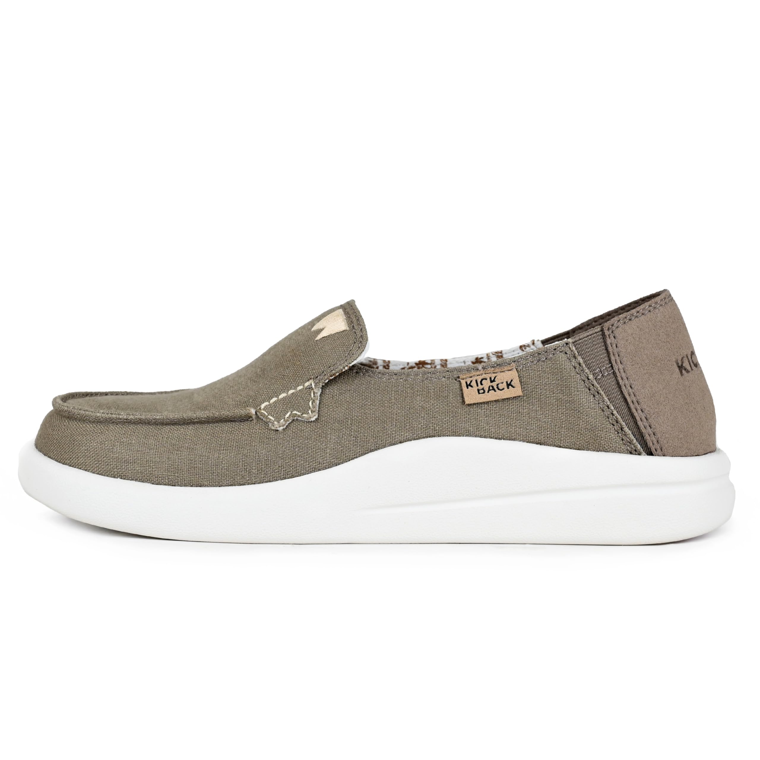 Kickback Mocassino Rizzo da Donna Scarpa Slip on Moc Toe Leggera - Look Rilassato per Tutto Il Giorno - Ortopedia in Schiuma Foderata in Pelle - Estate Casual