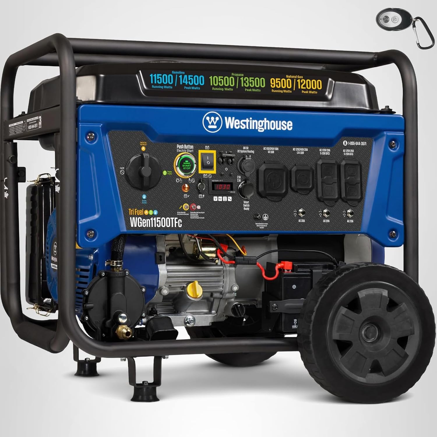 Westinghouse WGen11500TFc tri-fuel portable generator