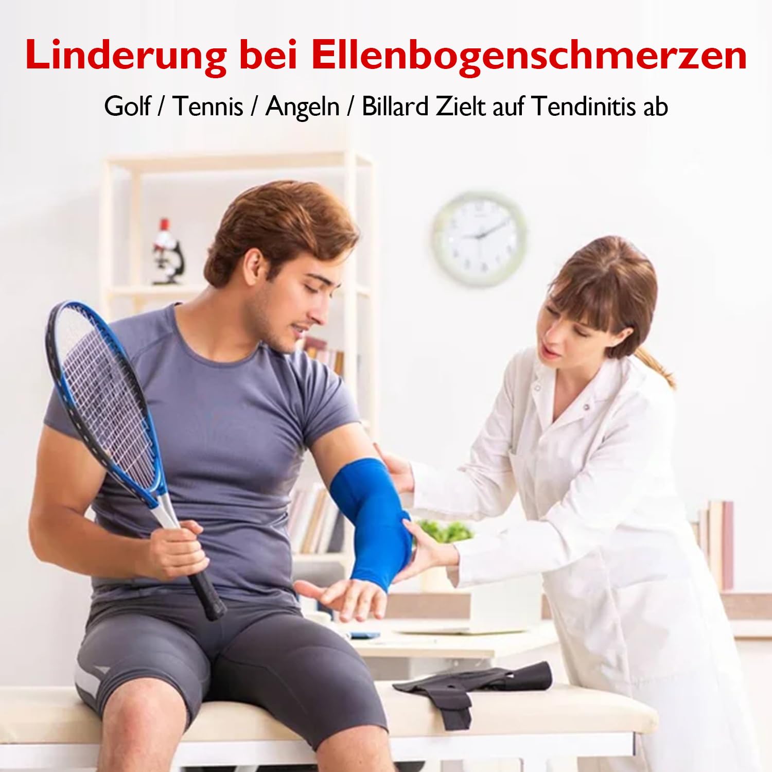FitBeast Flex Therapy Bar, Tennisarm Therapie Bar - Ideal zur Linderung von Sehnenscheidenentzündungsschmerzen & Verbesserung der Griffkraft, Fitness Widerstandsstange für Golfer Ellenbogen