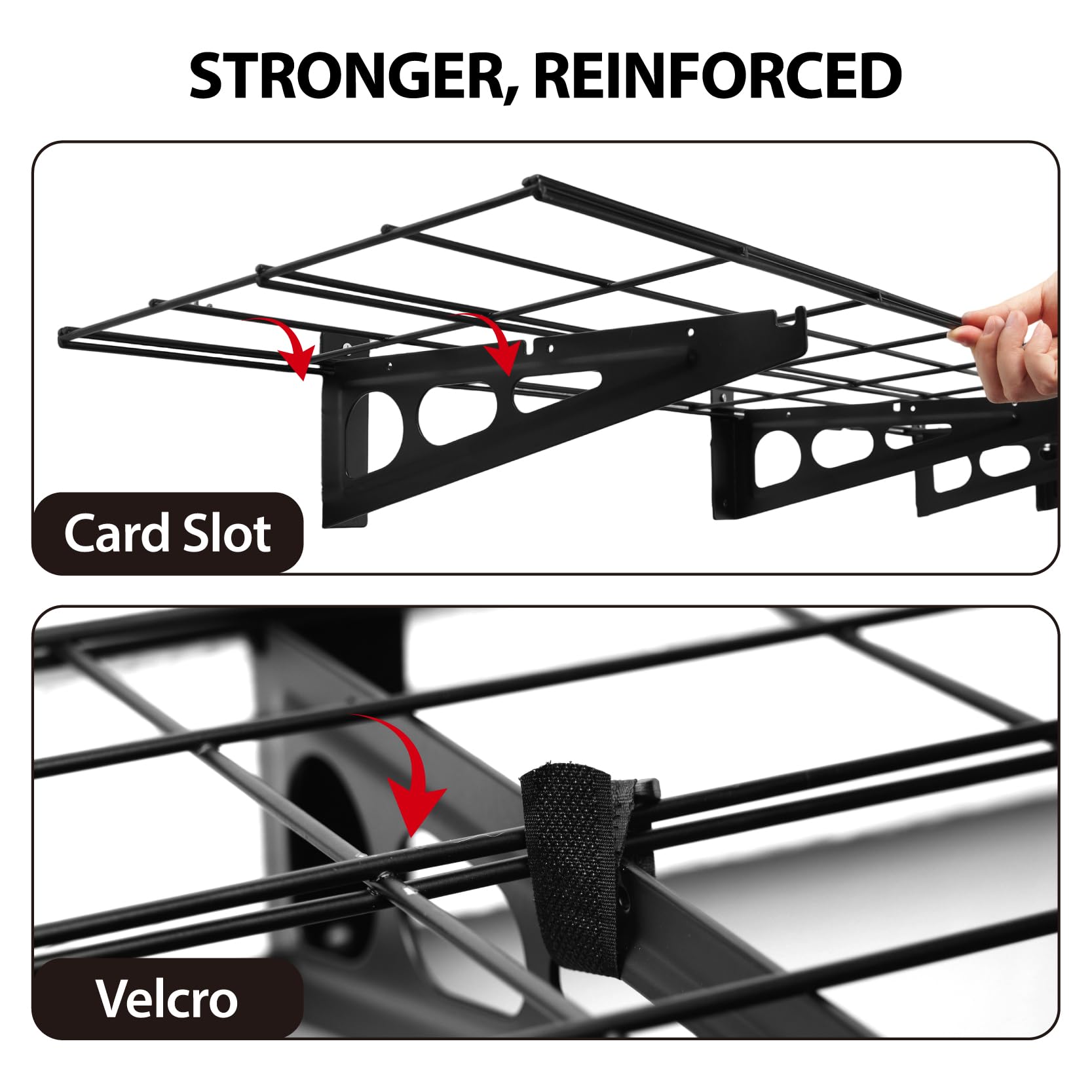 Sinoer 2Pack 1x6ft Garagenregal mit Haken, 12-Zoll-x-72-Zoll-Metallwandregal Garagenregalregale, für Geschäft, Schuppen, Garagenlagerung