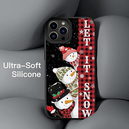 Miniatura 2 de Let it Snow - Funda para teléfono con diseño de muñecos de nieve divertidos, compatible con iPhone 15, 14, 13, 12, 11 Pro Max, Samsung Galaxy S23,