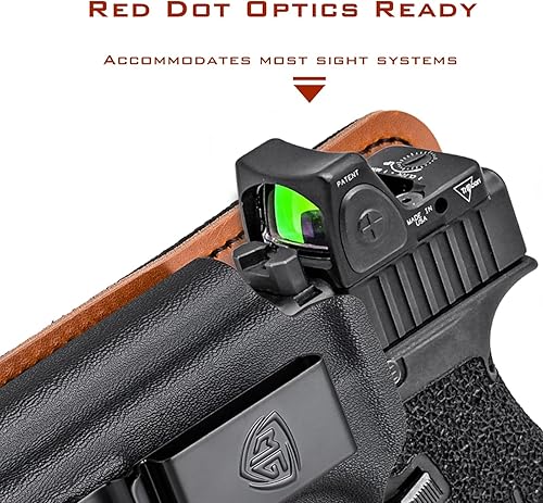 Miniatura 2 de TP9 Elite SC Funda con almohadilla de espuma cómoda, IWB Kydex y funda híbrida de cuero para pistola Canik TP9 Elite SC de 0.354 in dentro de la