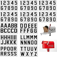 Vista 10 de 120 calcomanías reflectantes de números y letras para buzón, 2 pulgadas, autoadhesivas con letras mayúsculas, calcomanías digitales reflectantes