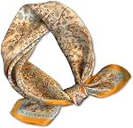 PoeticEHome Silk Neck Scarf for Women 21"x21" - 100% Mulberry Square Scarf, Soft & Lightweight with Elegant Gift Packaging