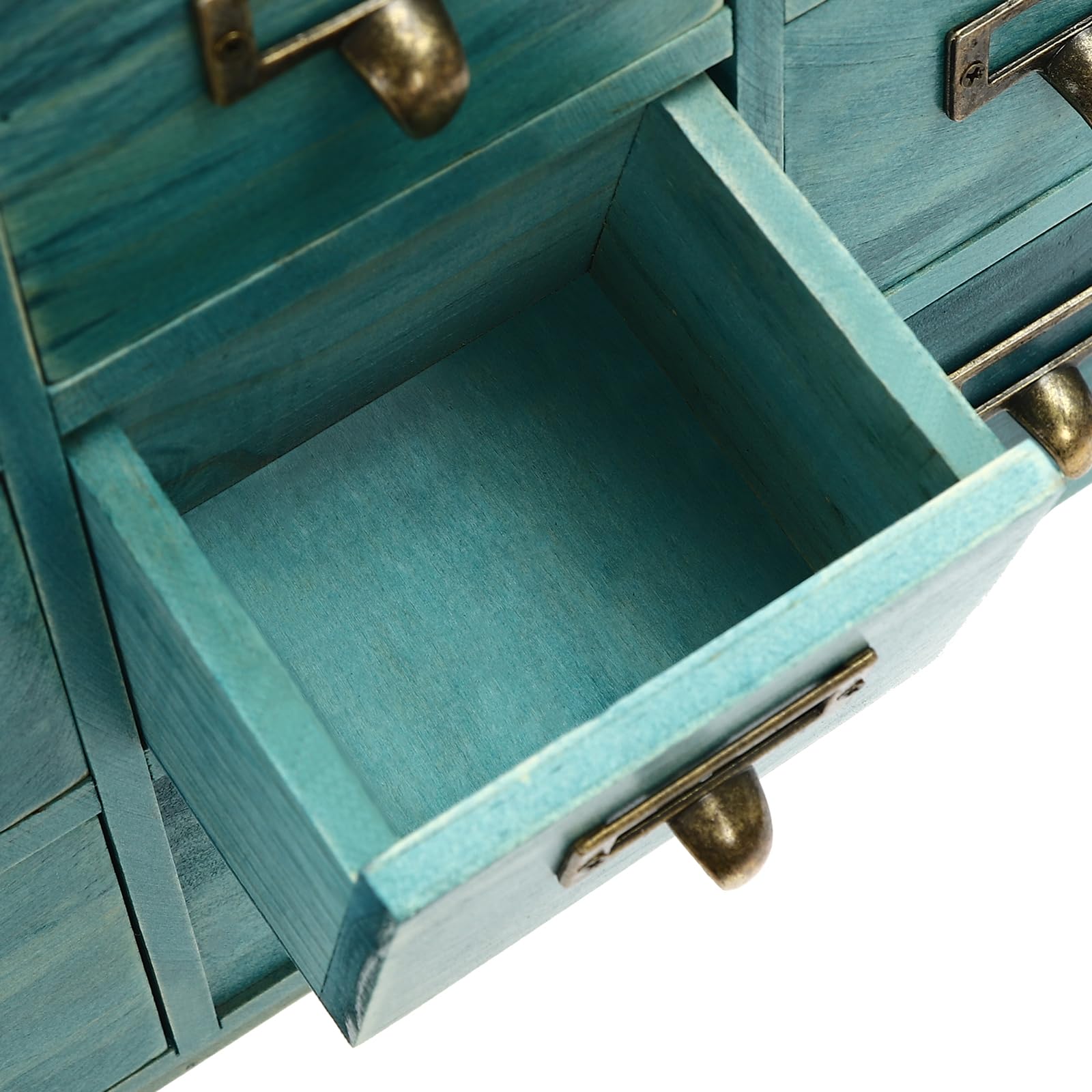 Organizador de Literatura, catálogo de Tarjetas, cajón, botiquín con 9 cajones, Mueble para Manualidades, Medicina, joyería, Maquillaje (Armario de Almacenamiento Azul de 9 cajones