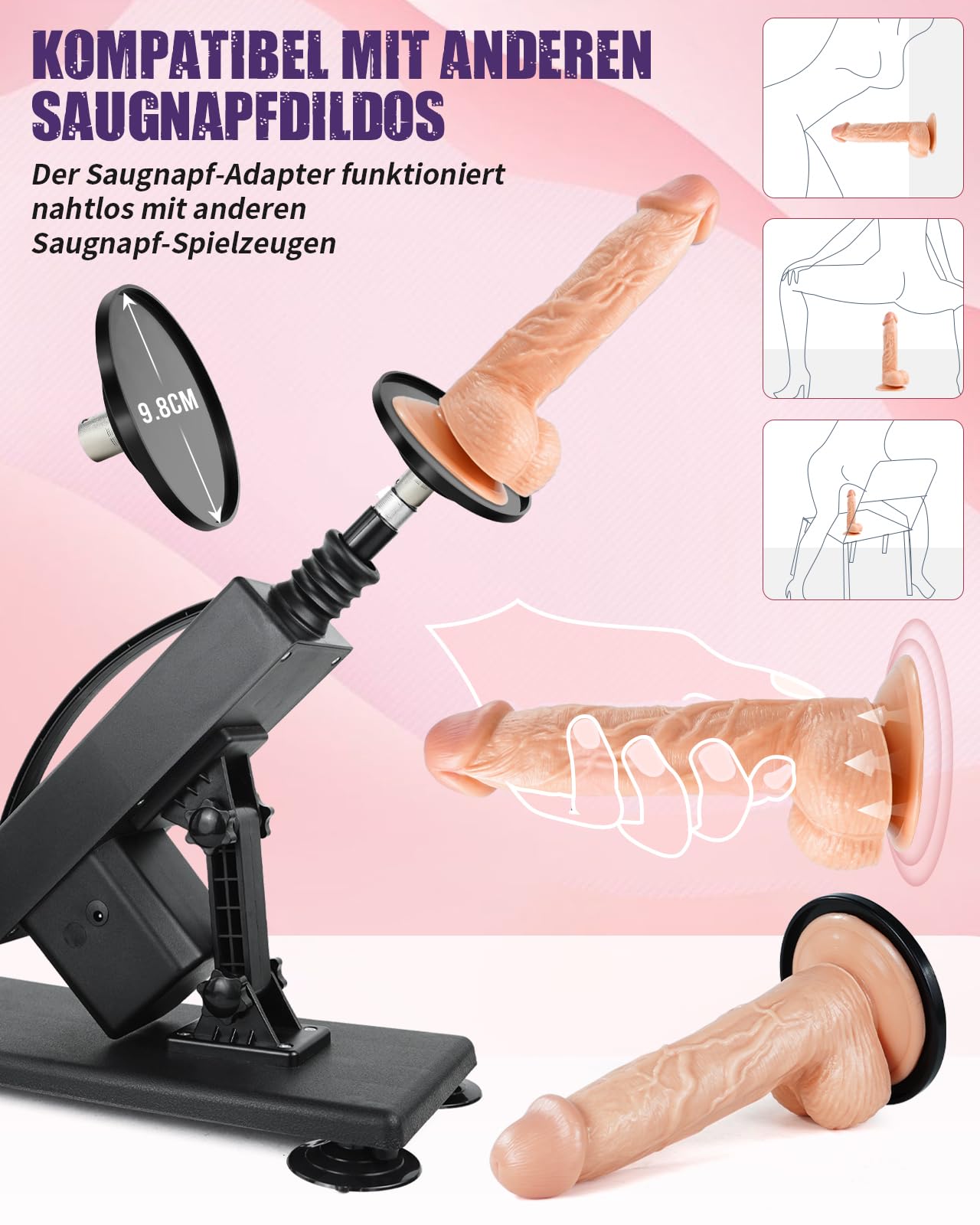 Sex Maschine Fickle Maschine Männer Sex Spielzeug Fickmaschine mit Dildo | Sexmaschine mit 3XL Zubehör Masturbations Sexmaschine für die Frau Fickle Maschine Fickmaschine