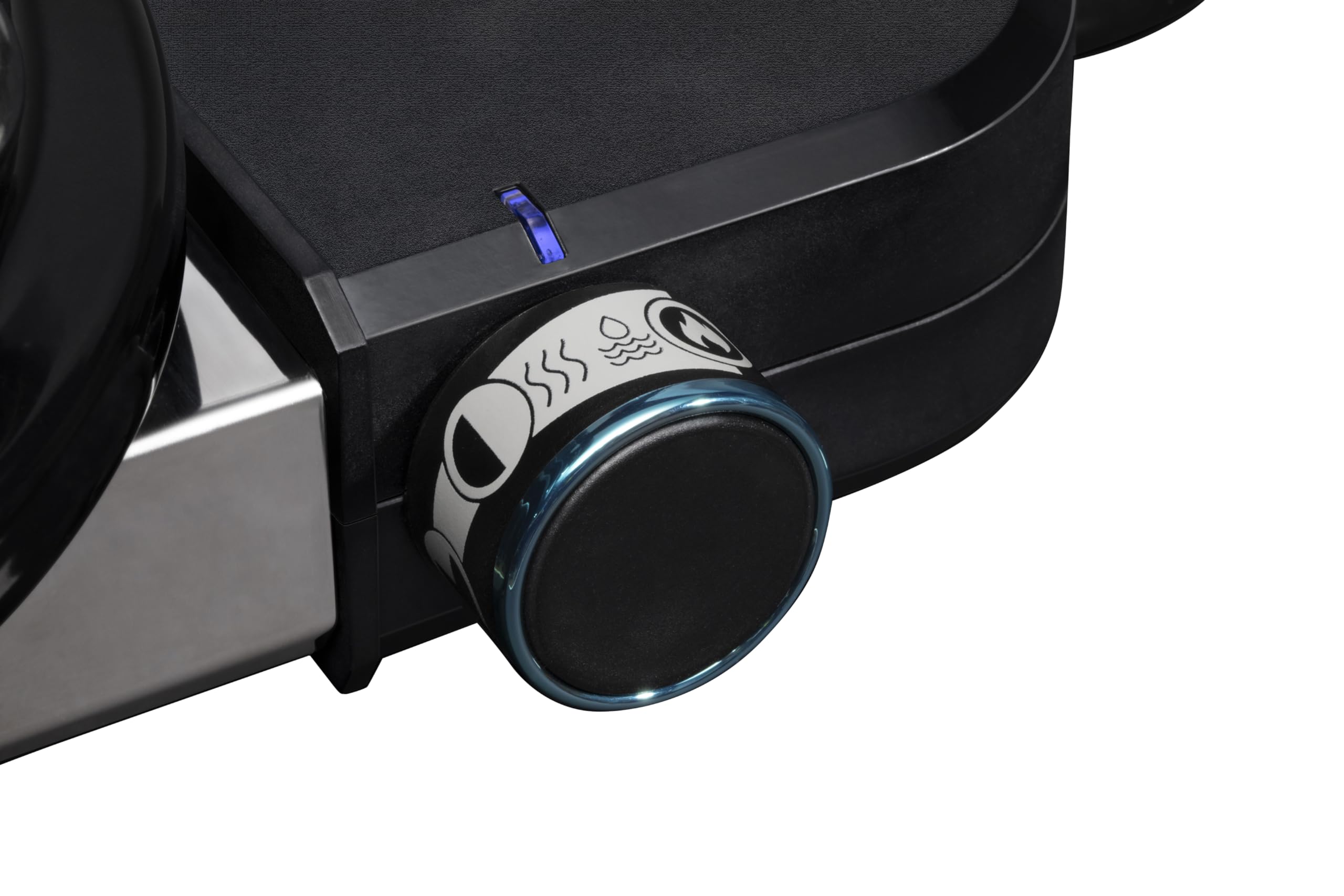 Weber Lumin Barbacoa eléctrica, hasta 315 °C, con termómetro Integrado en la Tapa, Parrillas de Hierro esmaltado, Superficie de cocción de 33 x 49 cm, Negro (1502045)