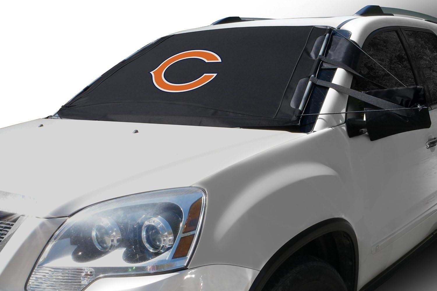 NFL Frost Guard Windshield Cover for Ice and Snow, Chicago Bears | Standard Size Car Windshield Frost Cover with Side Mirror Covers | Fits Most Cars, Sedans, Small Trucks, SUVs – 60 x 40 Inches