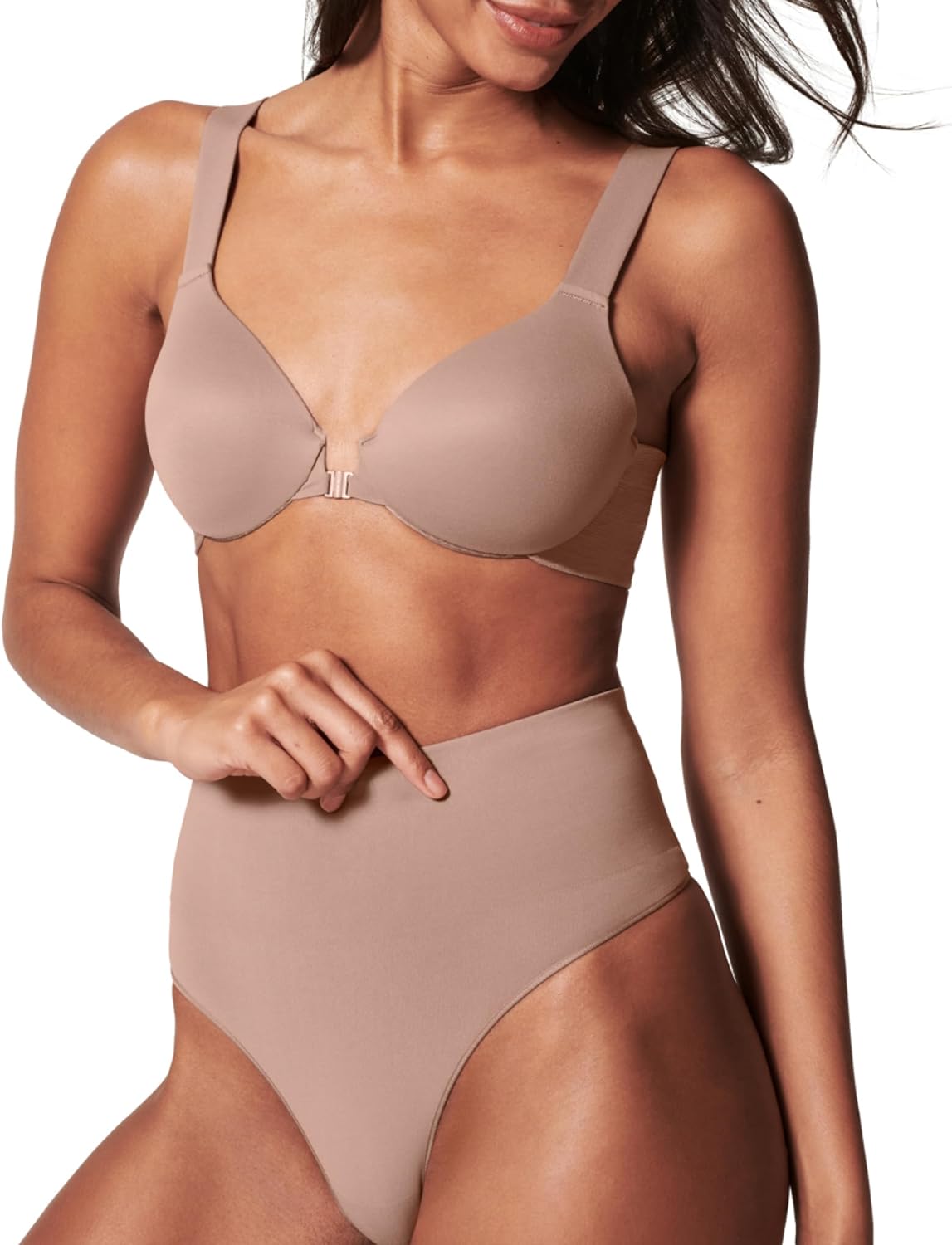 SPANXshape ExtraOrdinary Thong - Sculpting with Compression - Women's Shapewear Underwear - Recycled Nylon Fabric Blend