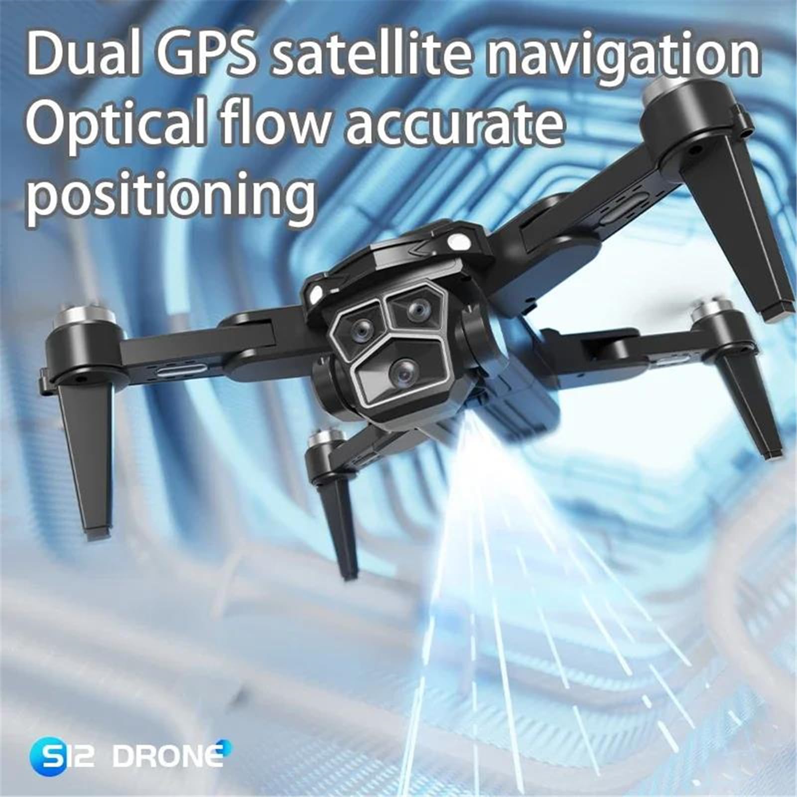 Dron s12 6k profesjonalny dron z kamerą hd gps 5g wifi silnik bezszczotkowy optyczny przepływ zawisający składany quadrocopter,Triple battery