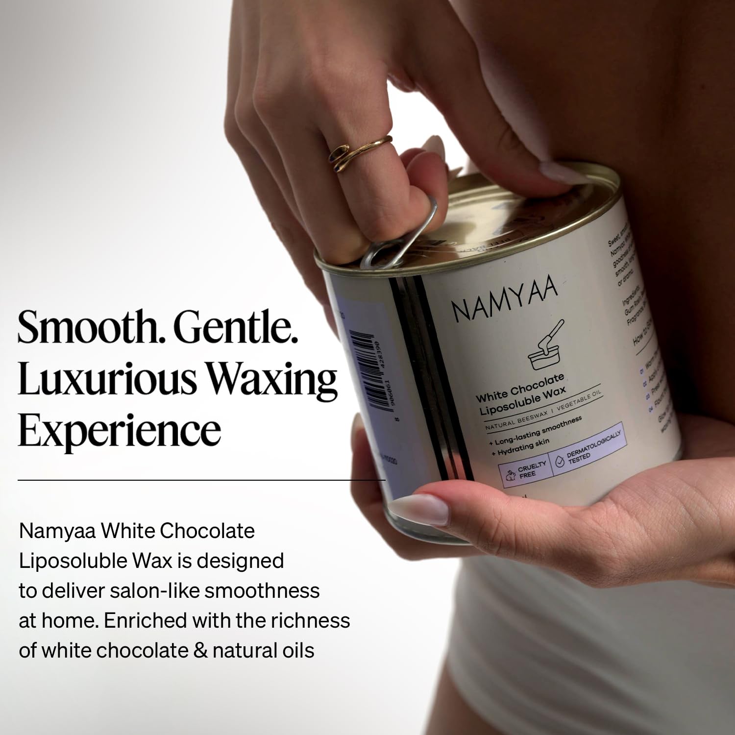 Namyaa White Chocolate Liposoluble Wax 800ml Painless Hair Removal Wax For Women| Quick & Easy Tan Removal Waxing for Sensitive Skin | For Full Body, Arms, Legs, Underarms | 800ml, Pack of 1 3