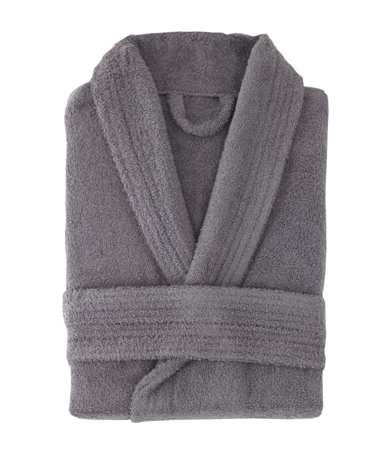 Peignoir gris en taille S idéal pour vos moments de détente après la douche
