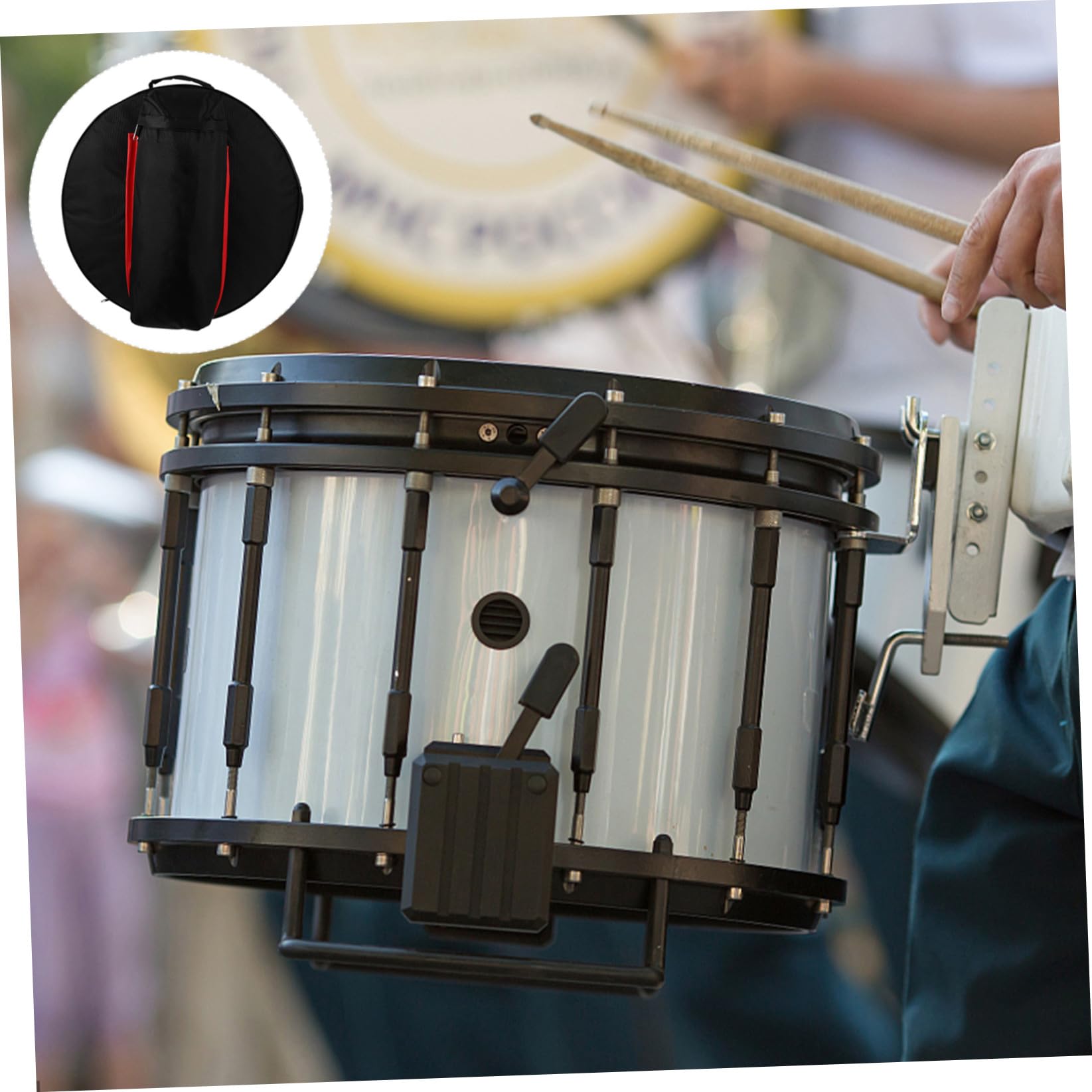 Toyvian 1Pc 14" Torba Na Werbel Torba Do Przechowywania Instrumentów Skrzynki Pokrywa Torba Do Przechowywania Torba Na Instrumenty Muzyczne Torba Na Werbel Torba Na Werbel 14 12 10 Cali