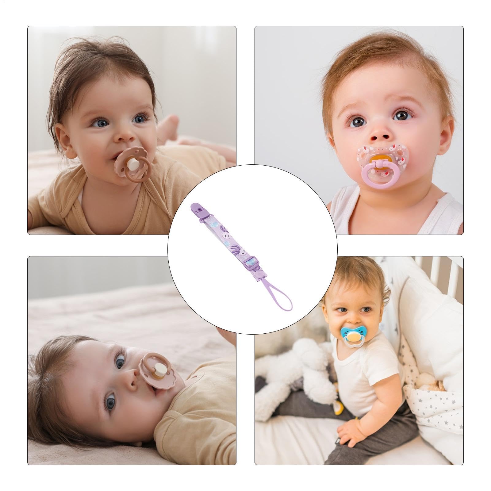 Pacifier Clip - Soother Holder with Silicone Beads | BPA Free, Adjustable Strap for Teethers, Pacifiers Toys, Safe Stylish Accessory for Adjustable and Versatile Strap — view 4