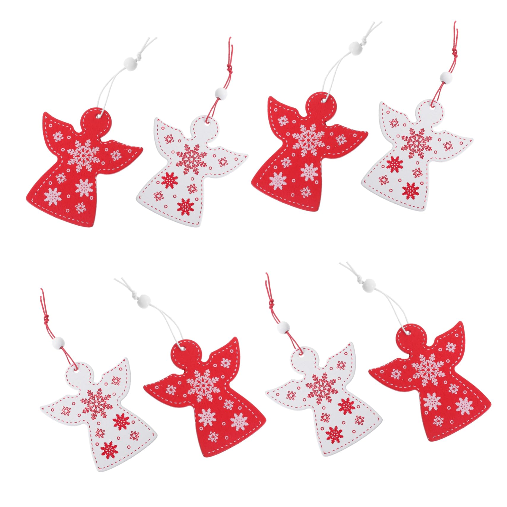 100piezas Adornos Colgantes De Ángel para Decoración De Árbol De Navidad De Rojos y Decoraciones Festivas para Hogar y Fiestas