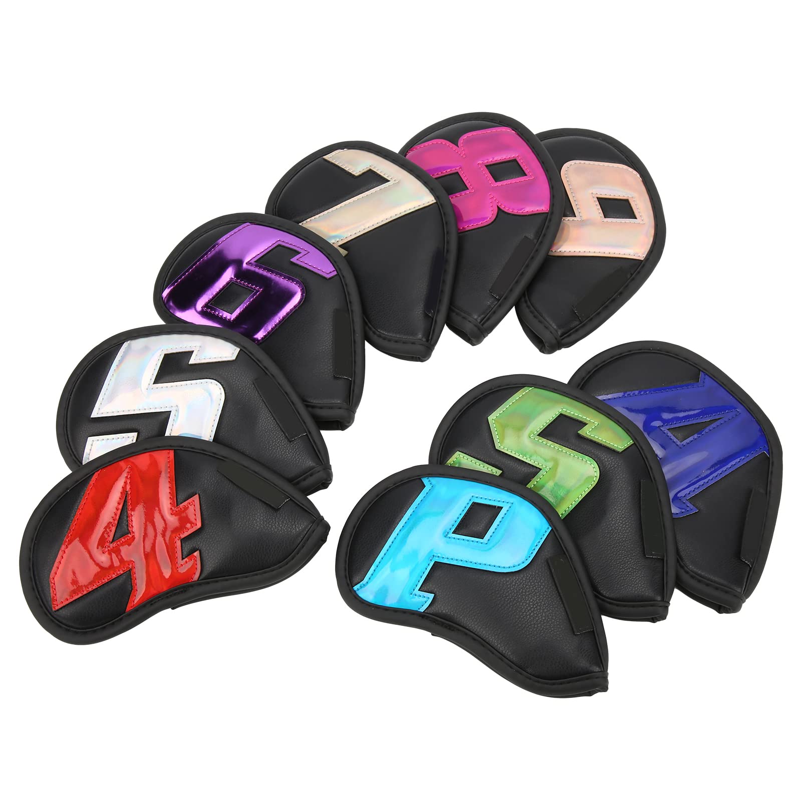 9 Fundas Impermeables para Cabeza de Hierro para Palos de de PU, Forro Suave y Grueso Que Protege los Hierros de Arañazos, con un Diseño Elegante para los Amantes del