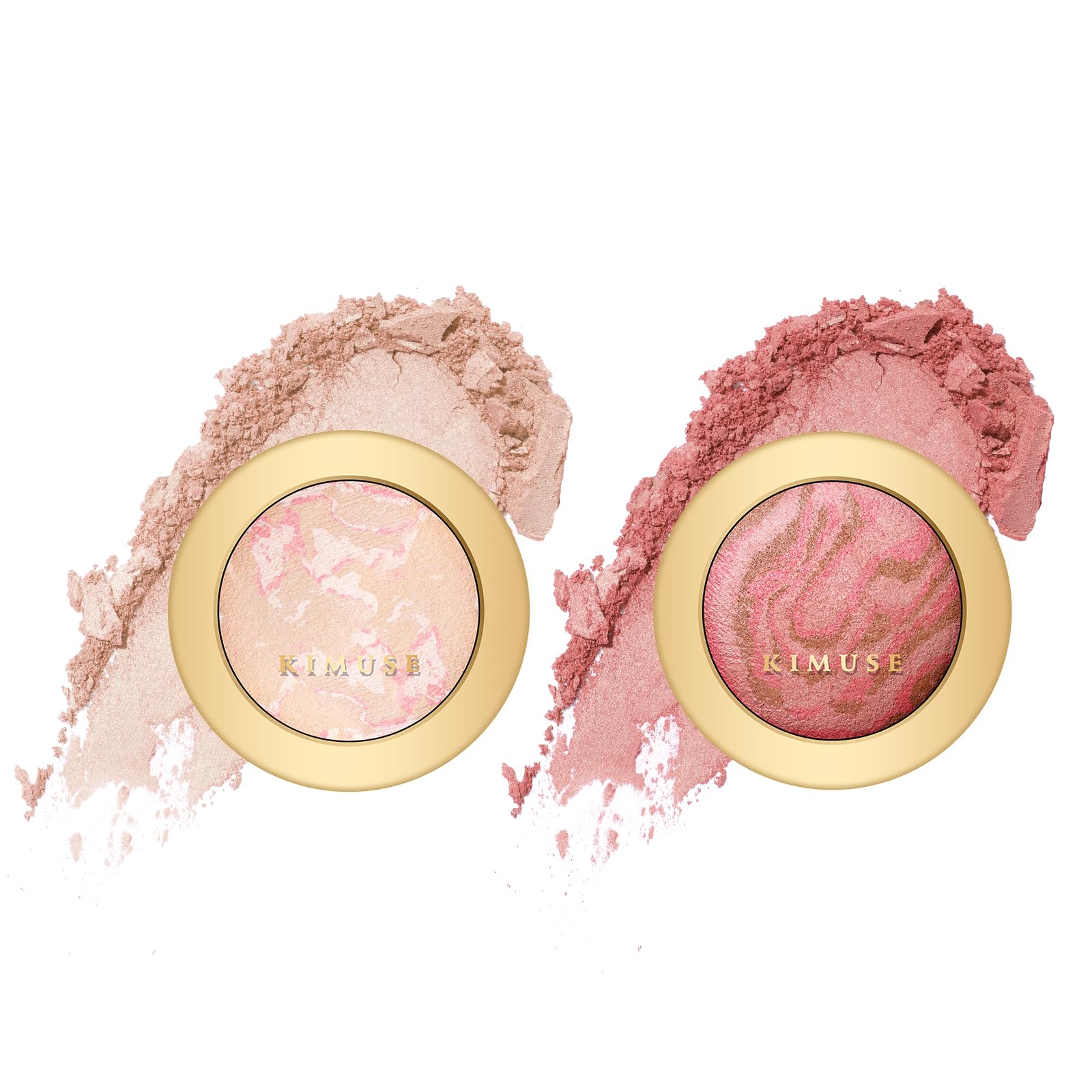 KIMUSE Lighting Glow Baked Foundation & Lightweight Natural Finish Baked Blush