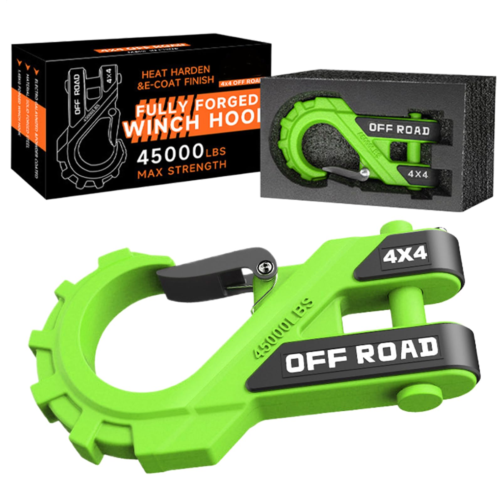 Gancio per verricello da 3/8 pollici, gancio di traino resistente, gancio di traino per auto, camion, SUV