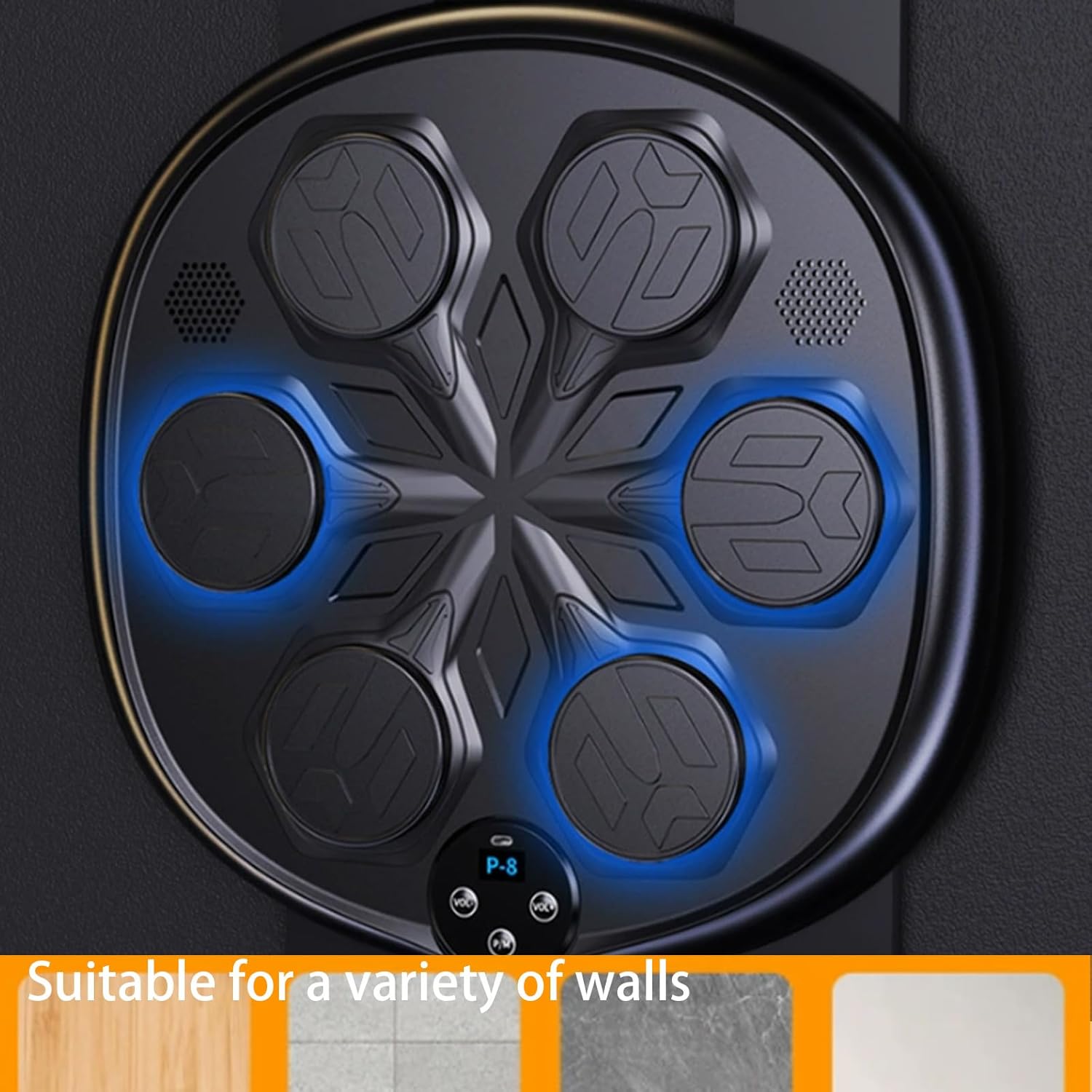 Music Boxing Target,Home Fitness Equipment,PU Flexible Target Surface,Hitting Light Effect,Wall Target