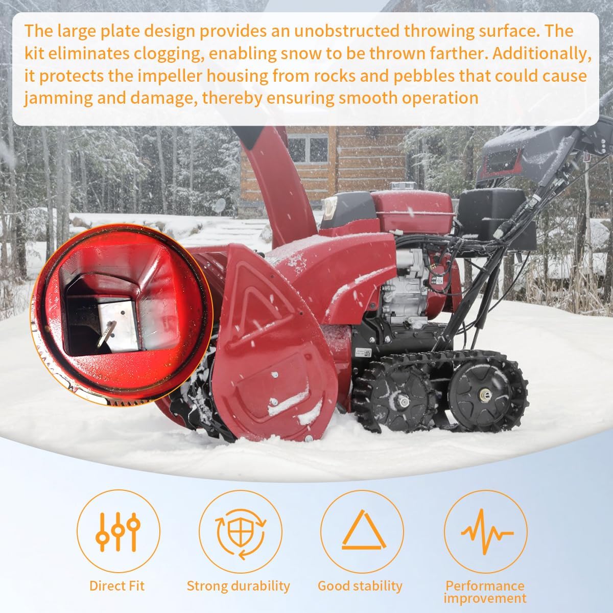 for Honda Snowblower Impeller Kit - Direct Fit Replacement for HSS724 HSS928 HSS1332 Models, Stainless Steel Blower Impeller, Enhanced Snow Throwing Efficiency & Durability