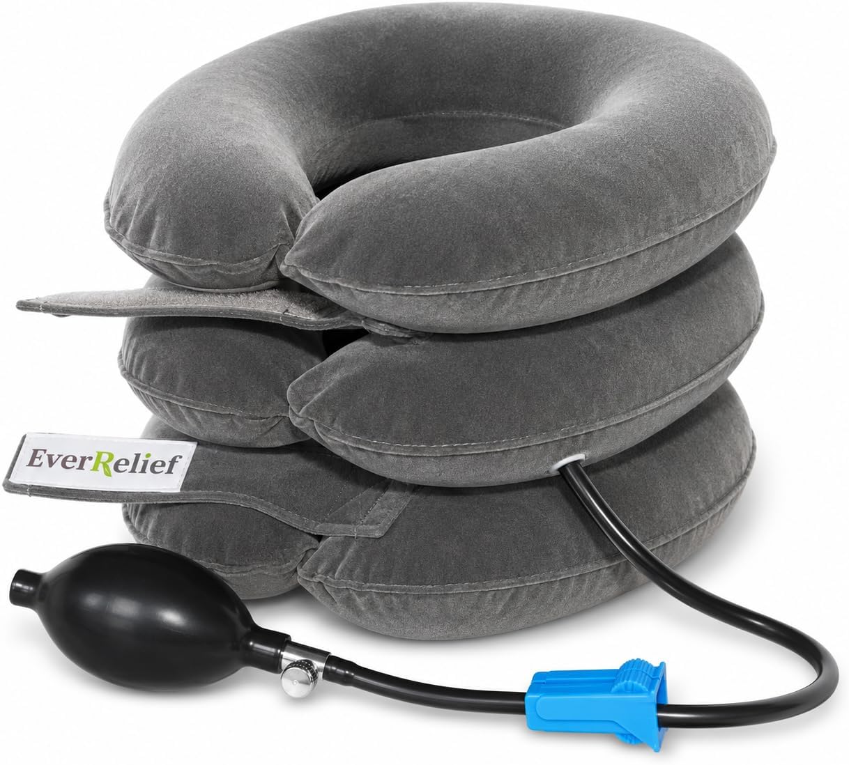 Cervical Neck Traction Device - Inflatable & Adjustable Neck Stretcher Collar - At Home Traction for Neck Pain Relief