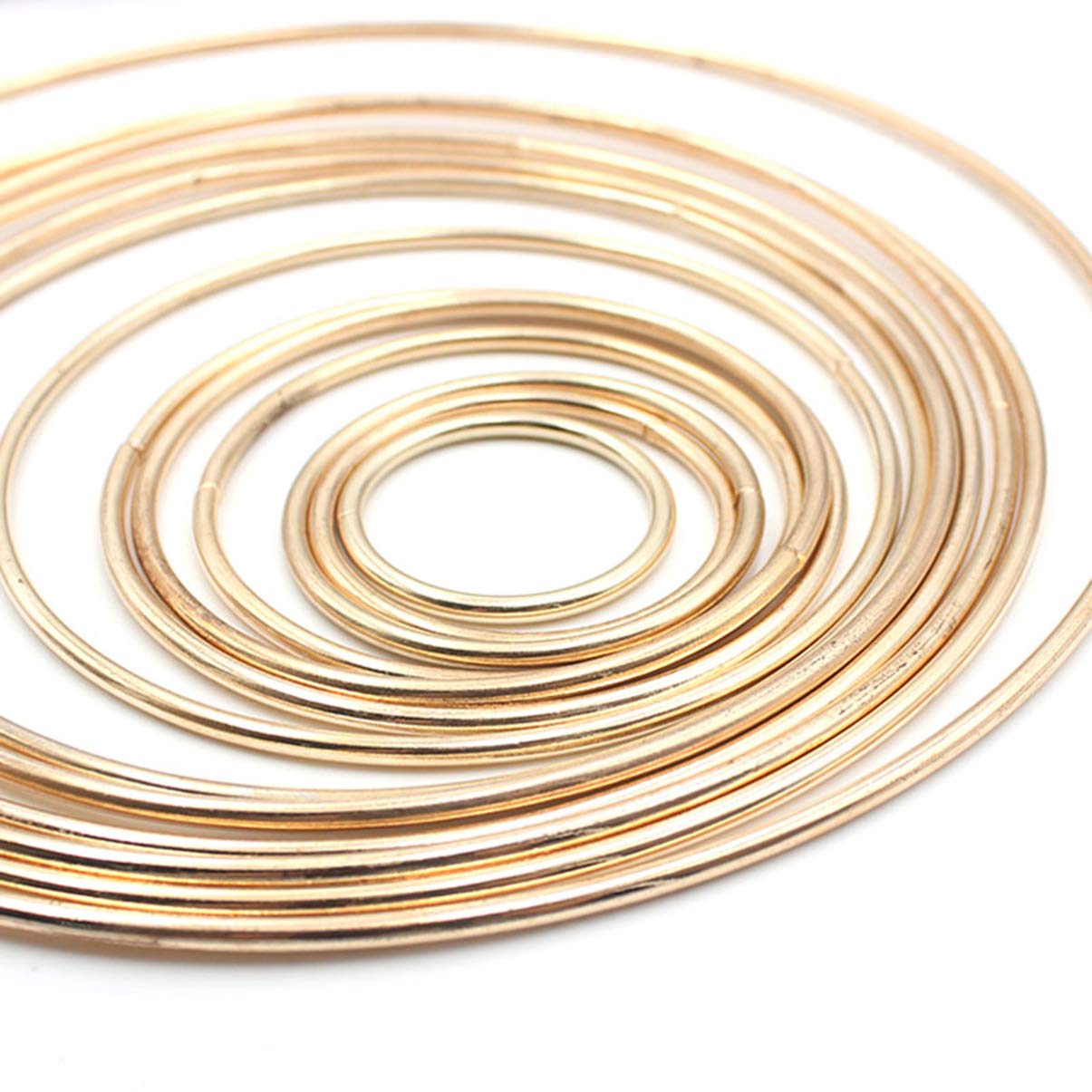 10 Anneaux En Métal Pour Attrape-rêves – 45 Mm, Doré, Fer, Pour DIY Et Décoration