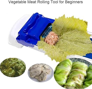 Vegetable Meat Roller | Grape Leaves Rolling Machine | Quick Meat Rolling Tools | Spring Roll Machine | Sushi Making Vine Roller | for Kitchen Picnic Beginners Kids