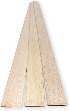 Proartek PK00041 Model BWH004X010 Pack of 10 Balsa Wood Ailerons, 36" x 1/4" x 2"; Made from Light-Colored Model-Grade Balsa; Ideal for Crafts, and Architectural Applications