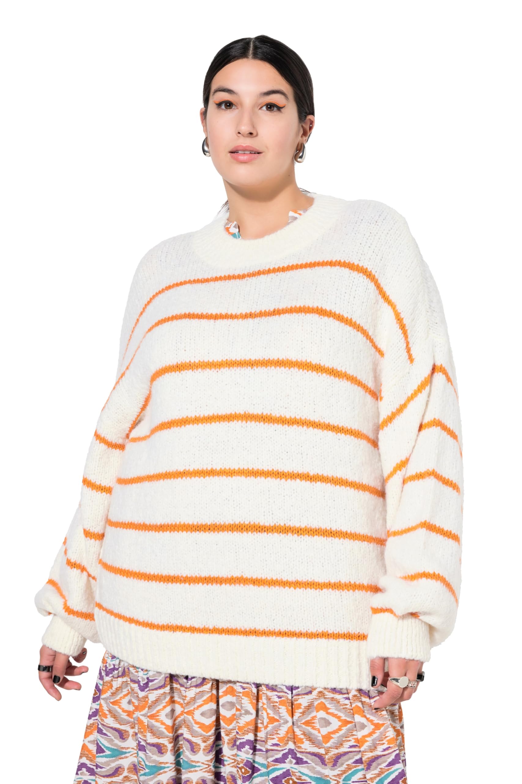 Studio Untold Damen große Größen Übergrößen Plus Size Pullover, Oversized, Ringel 837834