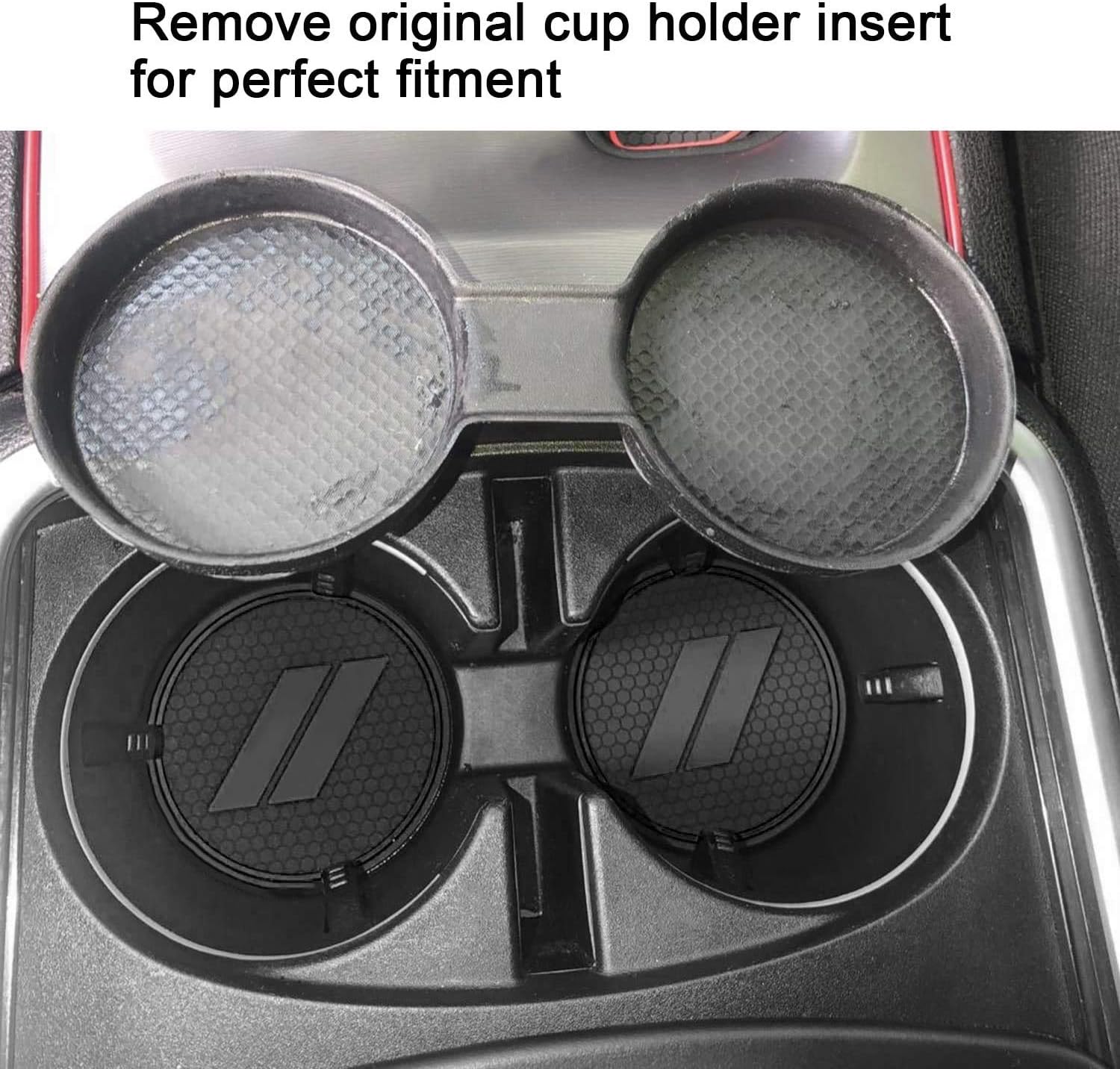SENSHINE for Dodge Charger Accessories 2010-2014 Non-Slip Anti Dust Cup Holder Insert Center Console Shifter Liner Trim Door Packet Mats Premium Custom Interior 29PC Set (Black Trim)