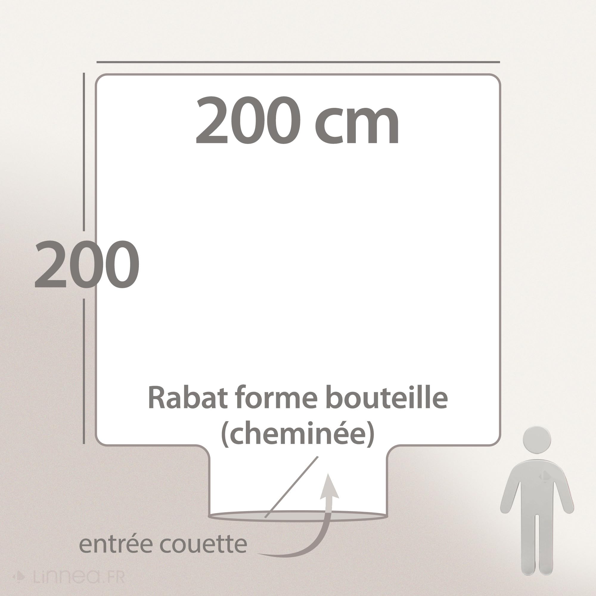 Linnea Housse de Couette uni 200x200 cm 100% Coton Alto Raisin