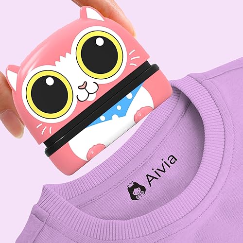 Bonito sello de caricatura para niño sello con nombre para bebés y estudiantes para la ropa y uniformes de escuela etiquetas personalizables para