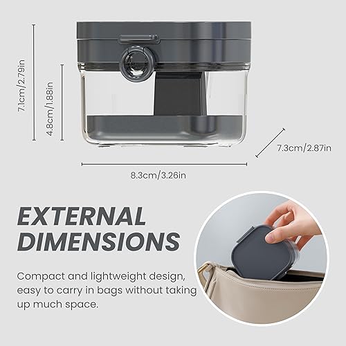 Miniatura 2 de Estuche de limpieza para dentaduras postizas con herramienta de extracción de retenedor y cepillo, taza de baño sin fugas, cuidado limpio completo