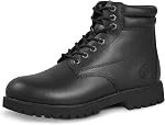 Jacata Men's Soft Toe Leather Work Boots Oil Resistant Construction Rubber Outsole Industrial Work Shoes