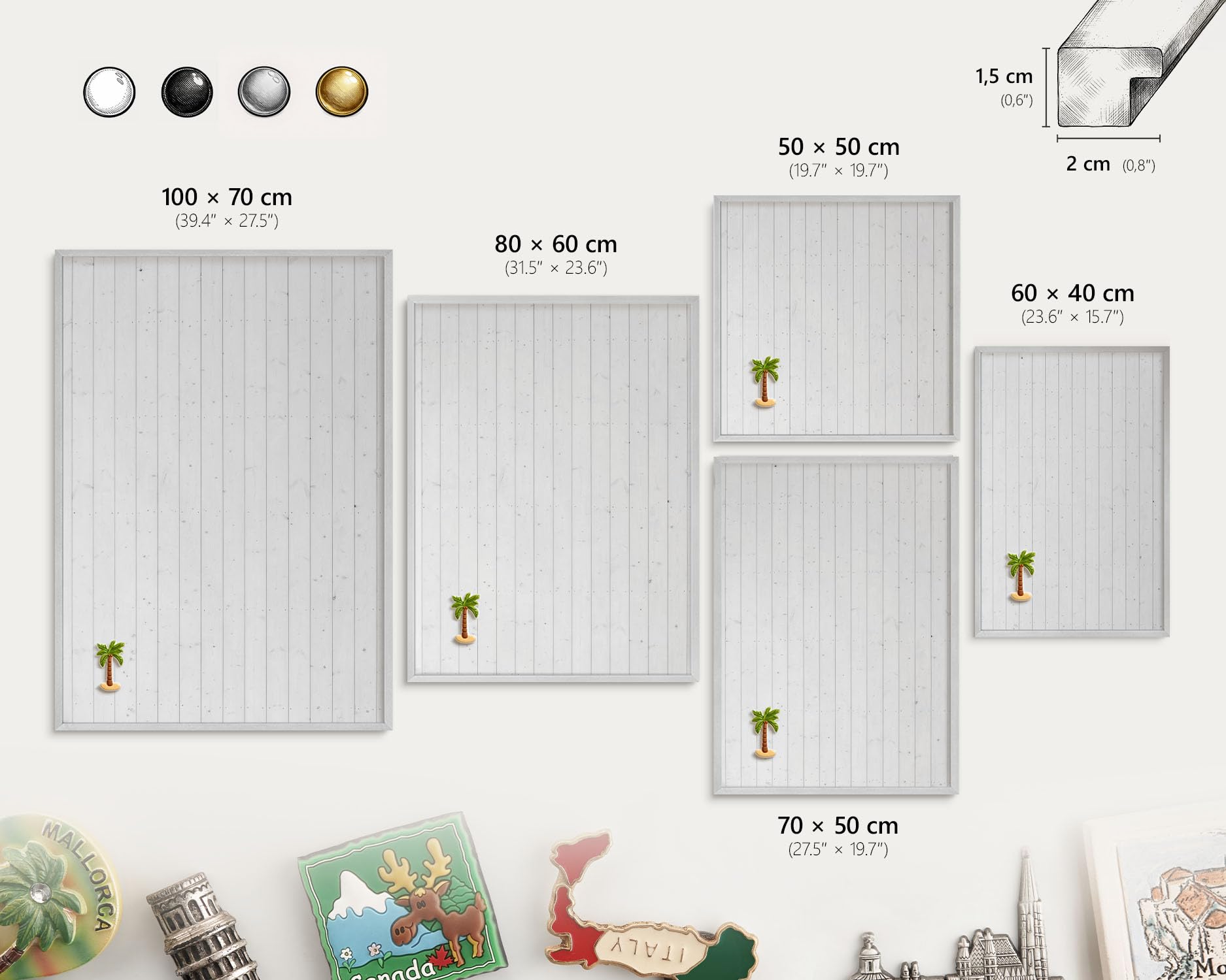Pizarra Magnética de Pared 60x40 Lavagne bianche Marco Plateado | Pizarra | Organizador | de Pared | Tablón | Anuncios | Decorativo | Recordatorio | Notas | Planificador | Semanal | Menú